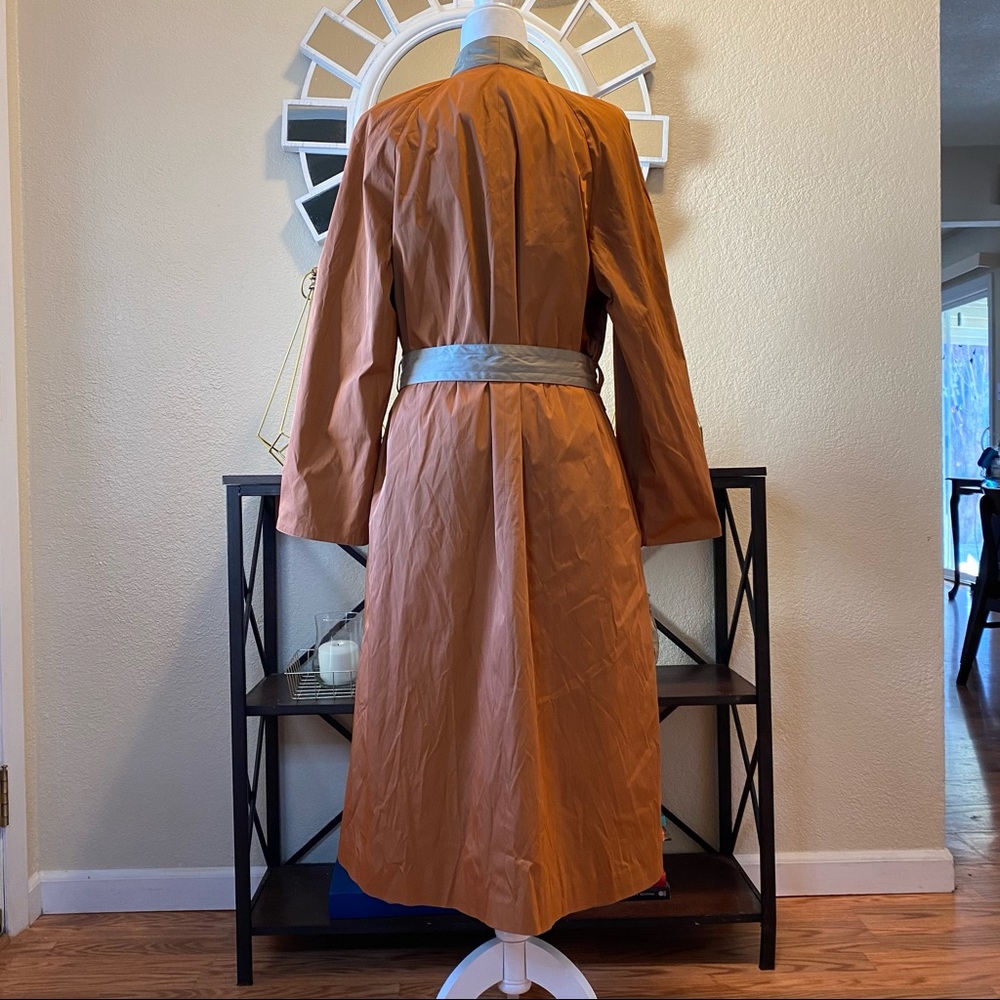 Tory Burch Reversible Trench Coat in Beige and Rust Size 4 NWT - Picture 13 of 16